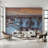 Wandgemälde „Twilight Over The Zinc Roofs of Paris“