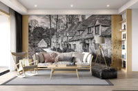 Wandbild „Architektur eines Steindorfs der Alten Welt“