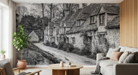 Wandbild „Architektur eines Steindorfs der Alten Welt“