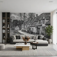 Wandbild „Architektur eines Steindorfs der Alten Welt“