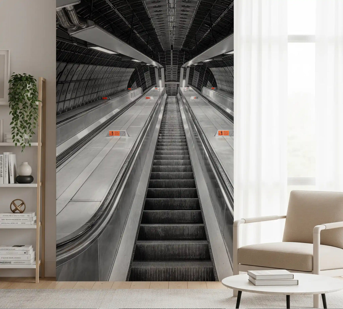 Metallic-Wandbild mit urbaner Symmetrie