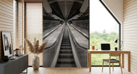 Metallic-Wandbild mit urbaner Symmetrie