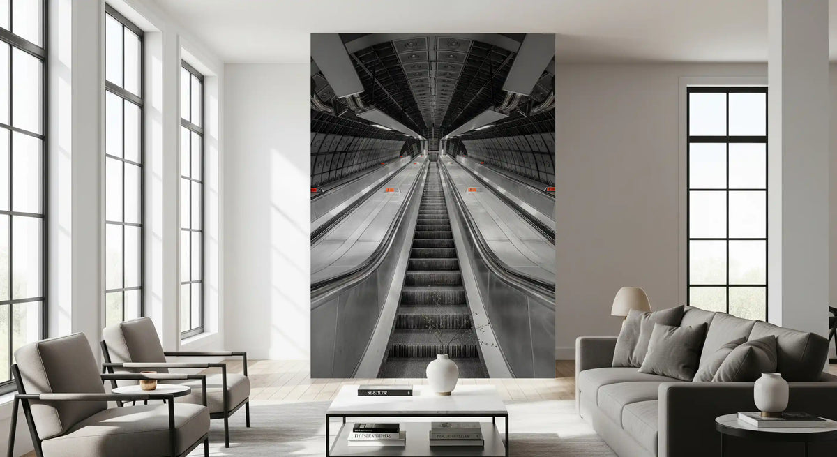 Metallic-Wandbild mit urbaner Symmetrie
