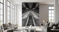 Metallic-Wandbild mit urbaner Symmetrie