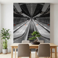 Metallic-Wandbild mit urbaner Symmetrie