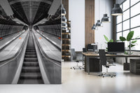 Metallic-Wandbild mit urbaner Symmetrie