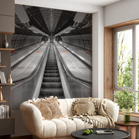 Metallic-Wandbild mit urbaner Symmetrie