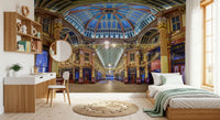 Panorama mural architectural du marché londonien victorien