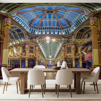 Panorama mural architectural du marché londonien victorien