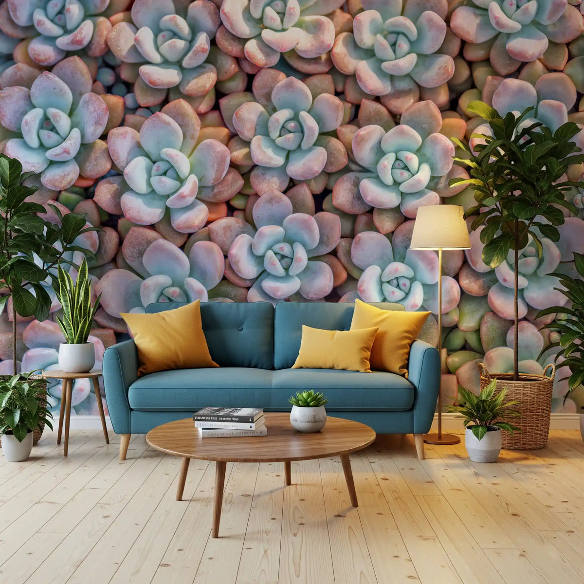 Vægmaleri med sukkulentmotiv fra Desert Bloom