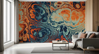 Motif abstrait fluide effet marbre « Ocean Fire »