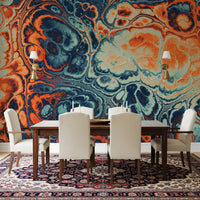 Motif abstrait fluide effet marbre « Ocean Fire »