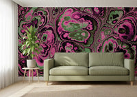 Pink Green Marble Abstract Fantasy Texture Wall Mural