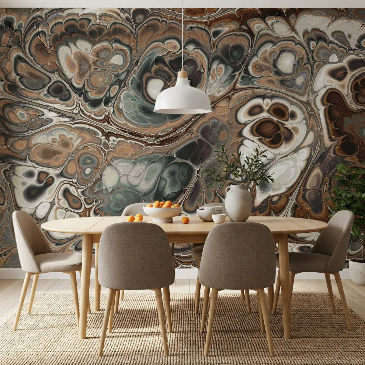 Luxury Brown Marble Abstract Texture Wall Mural