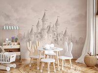 Castle Dreams – Vintage creme vægmaleri
