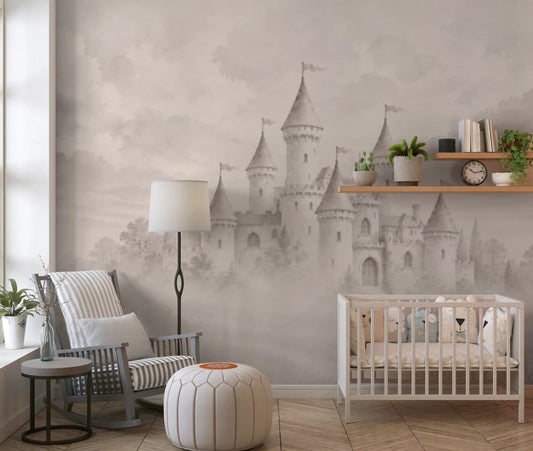 Castle Dreams – Murale da parete color crema vintage