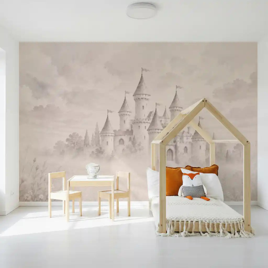 Castle Dreams – Vintage creme vægmaleri