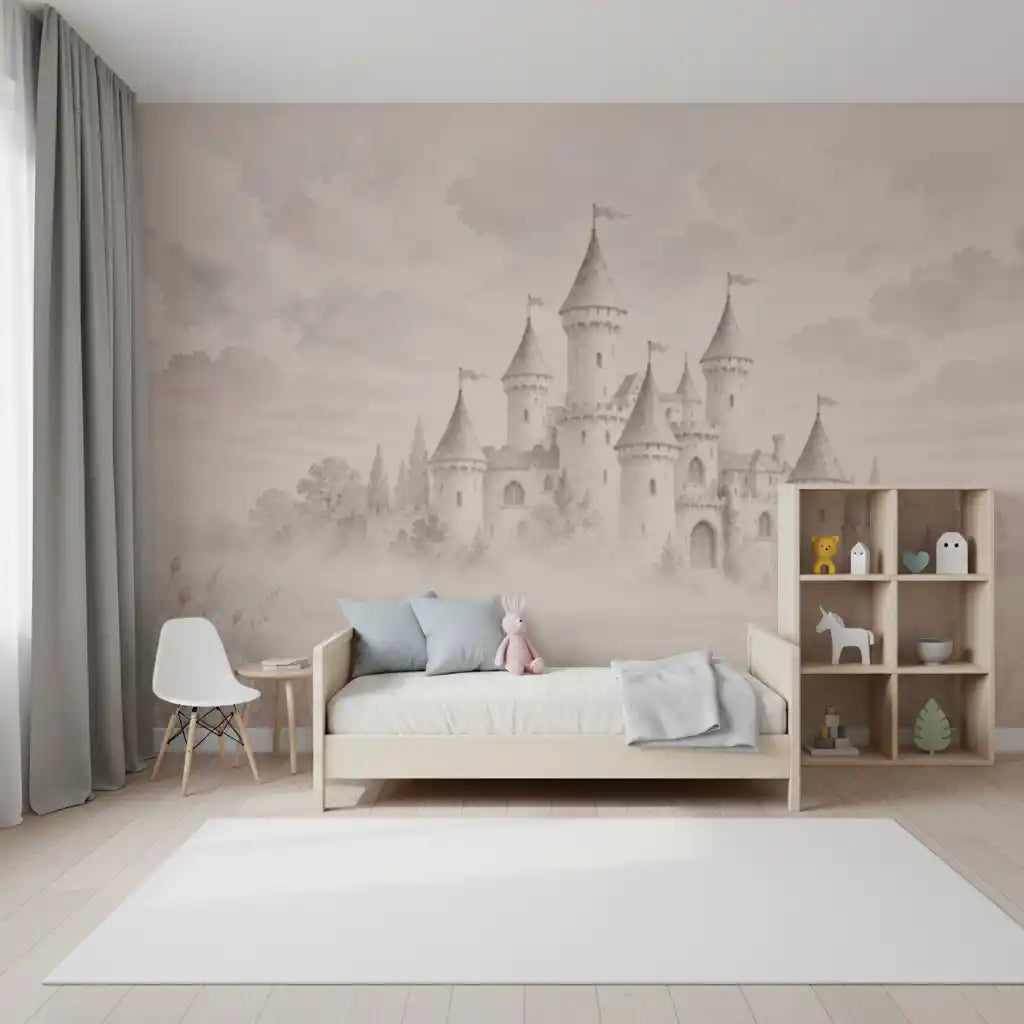 Castle Dreams – Vintage creme vægmaleri