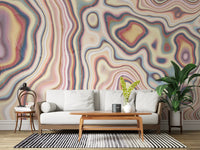 Abstraktes Wandbild mit Marmorfluss
