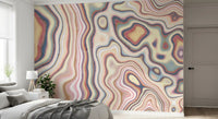 Abstraktes Wandbild mit Marmorfluss