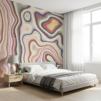 Abstraktes Wandbild mit Marmorfluss