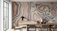Abstraktes Wandbild mit Marmorfluss