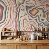 Abstraktes Wandbild mit Marmorfluss