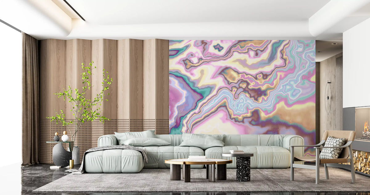 Wandbild „Liquid Dreamscape Curves Marble“