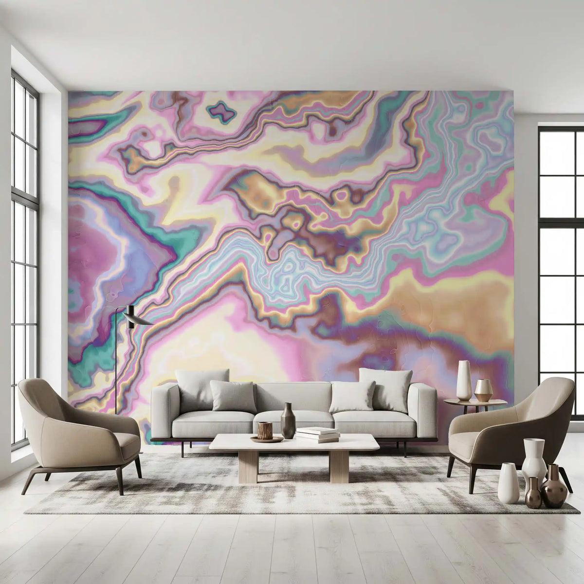 Wandbild „Liquid Dreamscape Curves Marble“