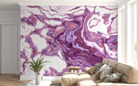 Violette marmerstroming-vloeibare kunstmuurdecoratie