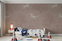 Magisches Einhorn-Traumland – Wandbild „Misty Rose“