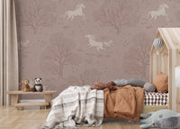 Magisches Einhorn-Traumland – Wandbild „Misty Rose“