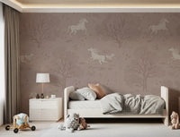 Magisches Einhorn-Traumland – Wandbild „Misty Rose“