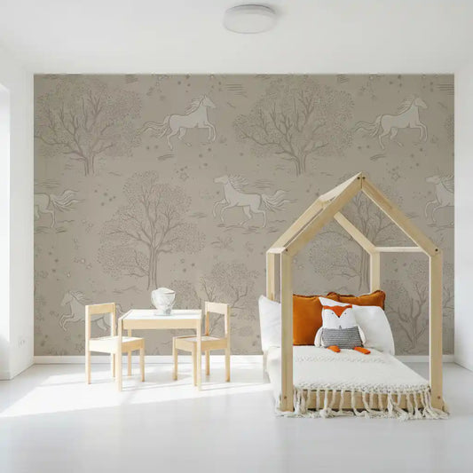 Magisches Einhorn-Traumland - Sandstein-Wandbild Wandbild
