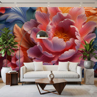 Wandbild „Blush Peony Sculptural Flow“