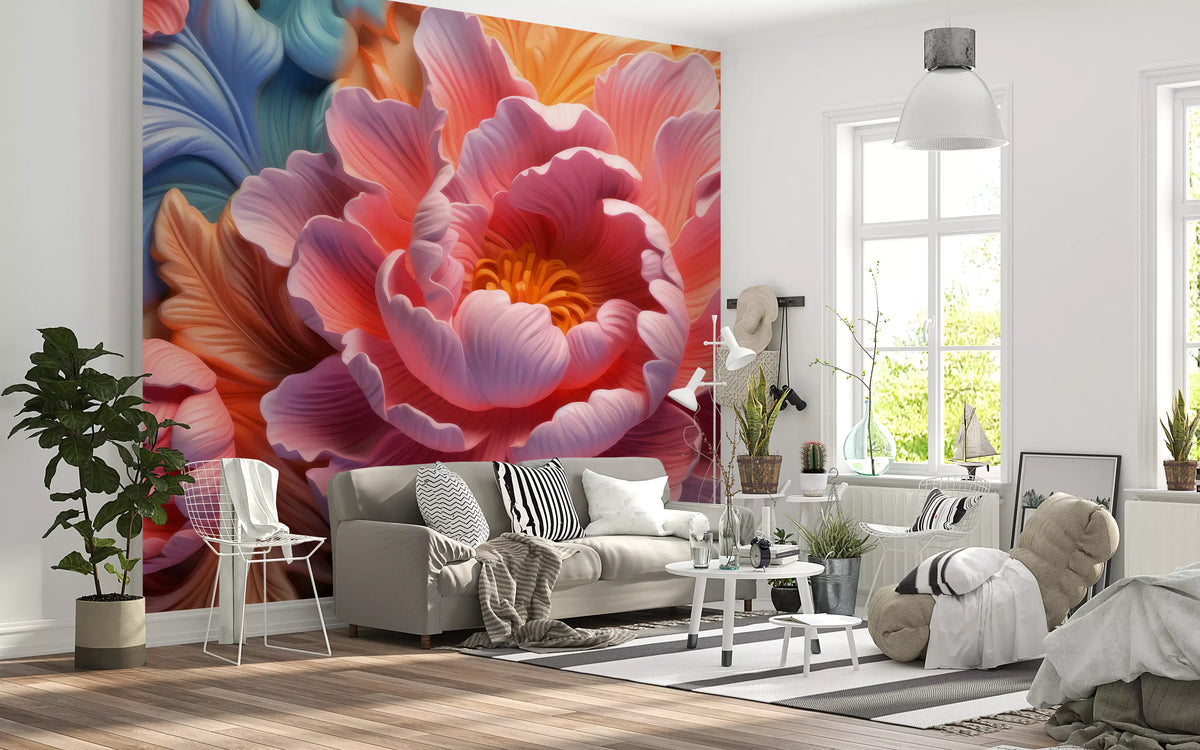 Wandbild „Blush Peony Sculptural Flow“