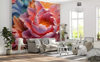 Wandbild „Blush Peony Sculptural Flow“