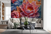 Wandbild „Blush Peony Sculptural Flow“