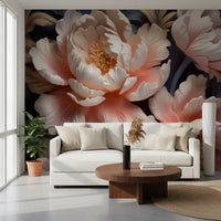 Wandbild „Soft Blush Peony Petals in Bloom“
