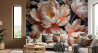 Wandbild „Soft Blush Peony Petals in Bloom“