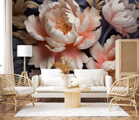 Wandbild „Soft Blush Peony Petals in Bloom“