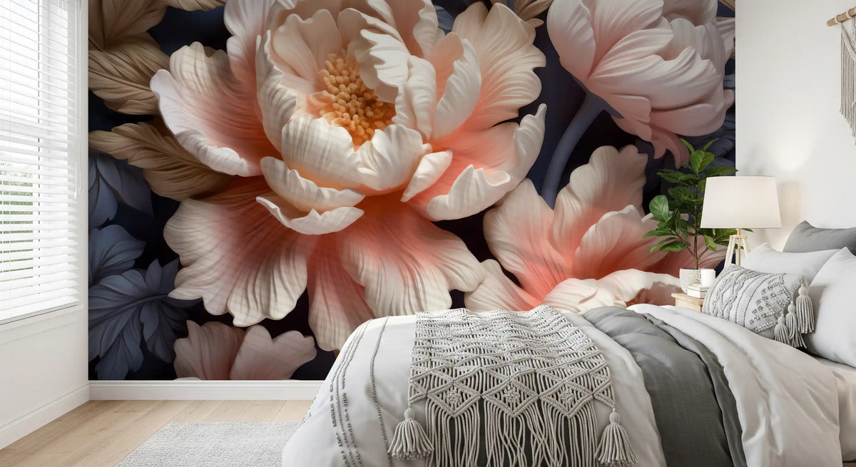 Wandbild „Soft Blush Peony Petals in Bloom“