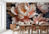 Wandbild „Soft Blush Peony Petals in Bloom“