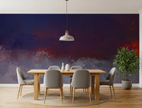 Papier peint panoramique texturé Indigo et Ember