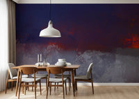 Papier peint panoramique texturé Indigo et Ember