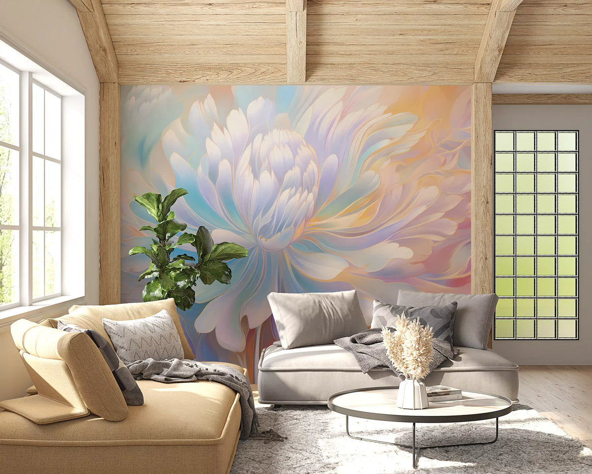 Ätherisches Wandbild „Pastellblüte“