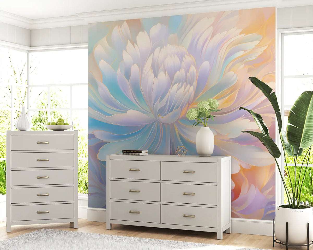 Ätherisches Wandbild „Pastellblüte“