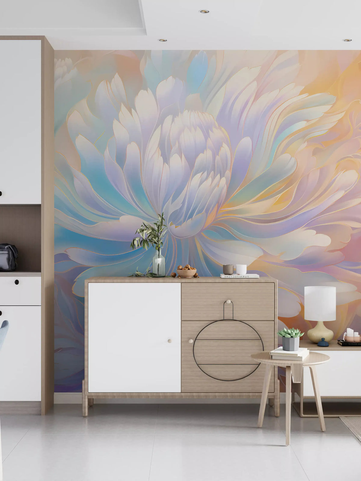Ätherisches Wandbild „Pastellblüte“