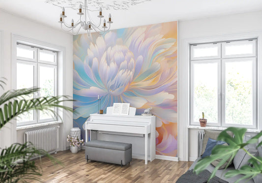 Ätherisches Wandbild „Pastellblüte“