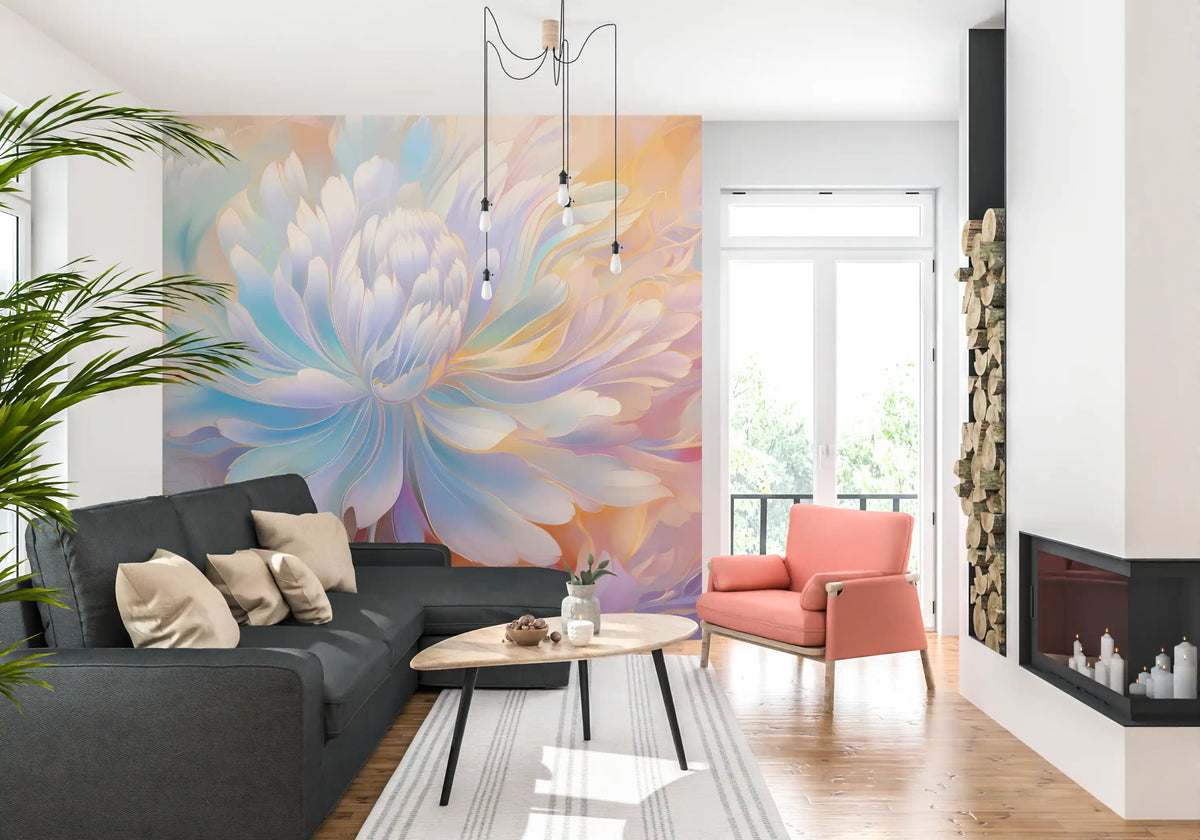 Ätherisches Wandbild „Pastellblüte“